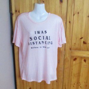 3/$25 I Was Social Distancing Before It Was Cool Tee LG-XL